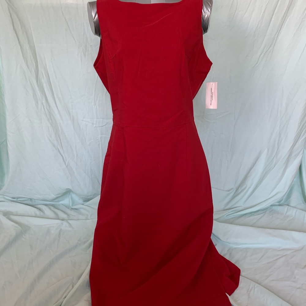 Red mid calf dress